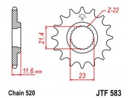 Звезда передняя JTF583.14